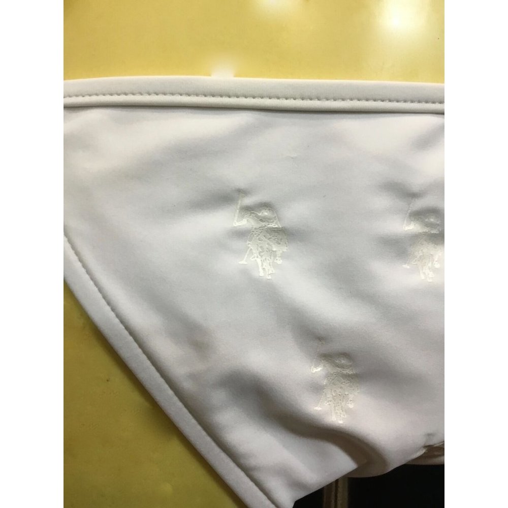 New White String Bikini XL Swim Bottom Pony Logo Tie Bathing Suit US Polo Assn N - Picture 3 of 12
